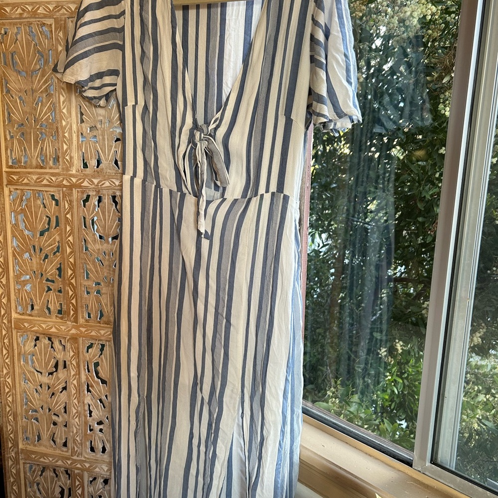 Striped Blue and White Women's Dress